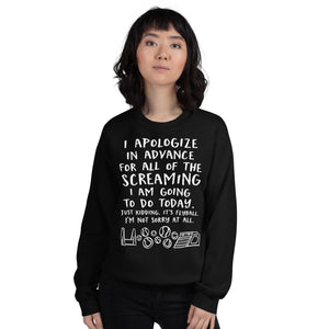 Open image in slideshow, unisex sweatshirt: apologize (flyball)
