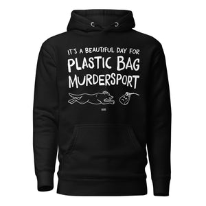 Open image in slideshow, unisex hoodie: plastic bag murdersport (white)
