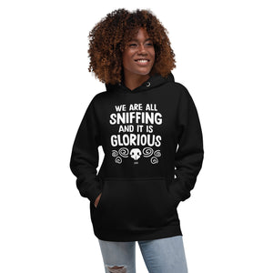 Open image in slideshow, unisex hoodie: we are all sniffing
