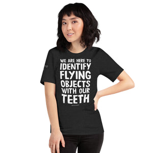 Open image in slideshow, unisex t-shirt: identifying flying objects (white print)

