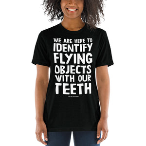 Open image in slideshow, unisex tri-blend t-shirt: identifying flying objects
