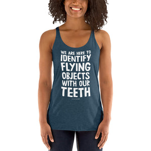 women's racerback: identifying flying objects