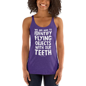 women's racerback: identifying flying objects