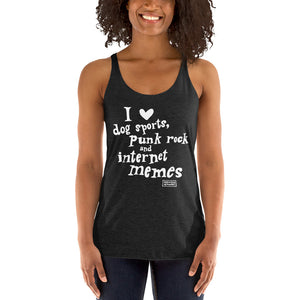 Open image in slideshow, women&#39;s racerback: punk rock and internet memes

