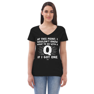 Open image in slideshow, women&#39;s recycled v-neck: a q for me
