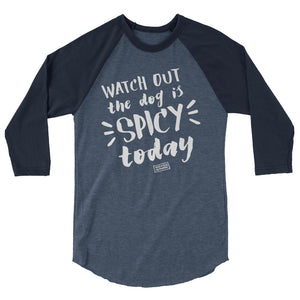 Open image in slideshow, 3/4 sleeve dark raglan - spicy today
