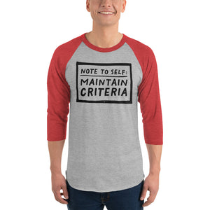 Open image in slideshow, 3/4 sleeve light raglan: maintain criteria
