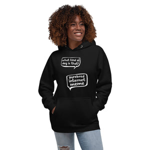 Open image in slideshow, unisex hoodie: purebred internet meme
