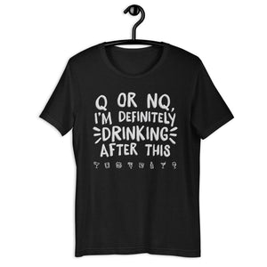 Open image in slideshow, unisex t-shirt: q or nq
