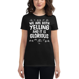 Open image in slideshow, women&#39;s fitted t-shirt: agility yelling
