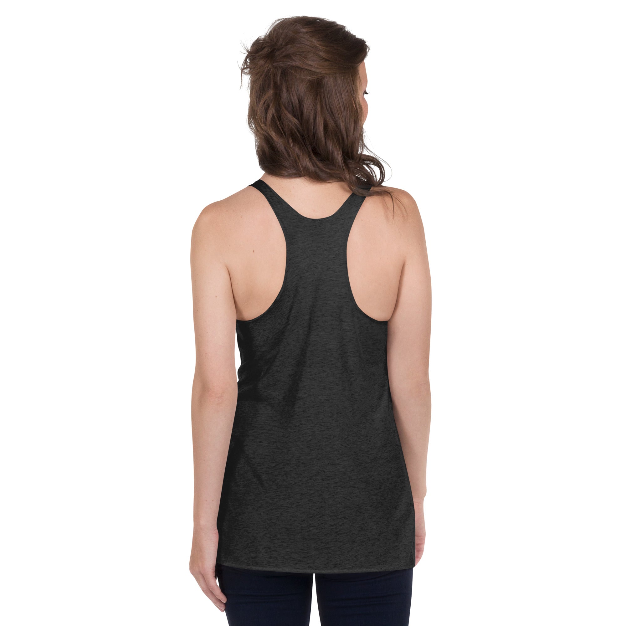 women's racerback: flyball = yelling