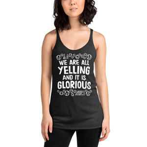 Open image in slideshow, women&#39;s racerback: flyball = yelling
