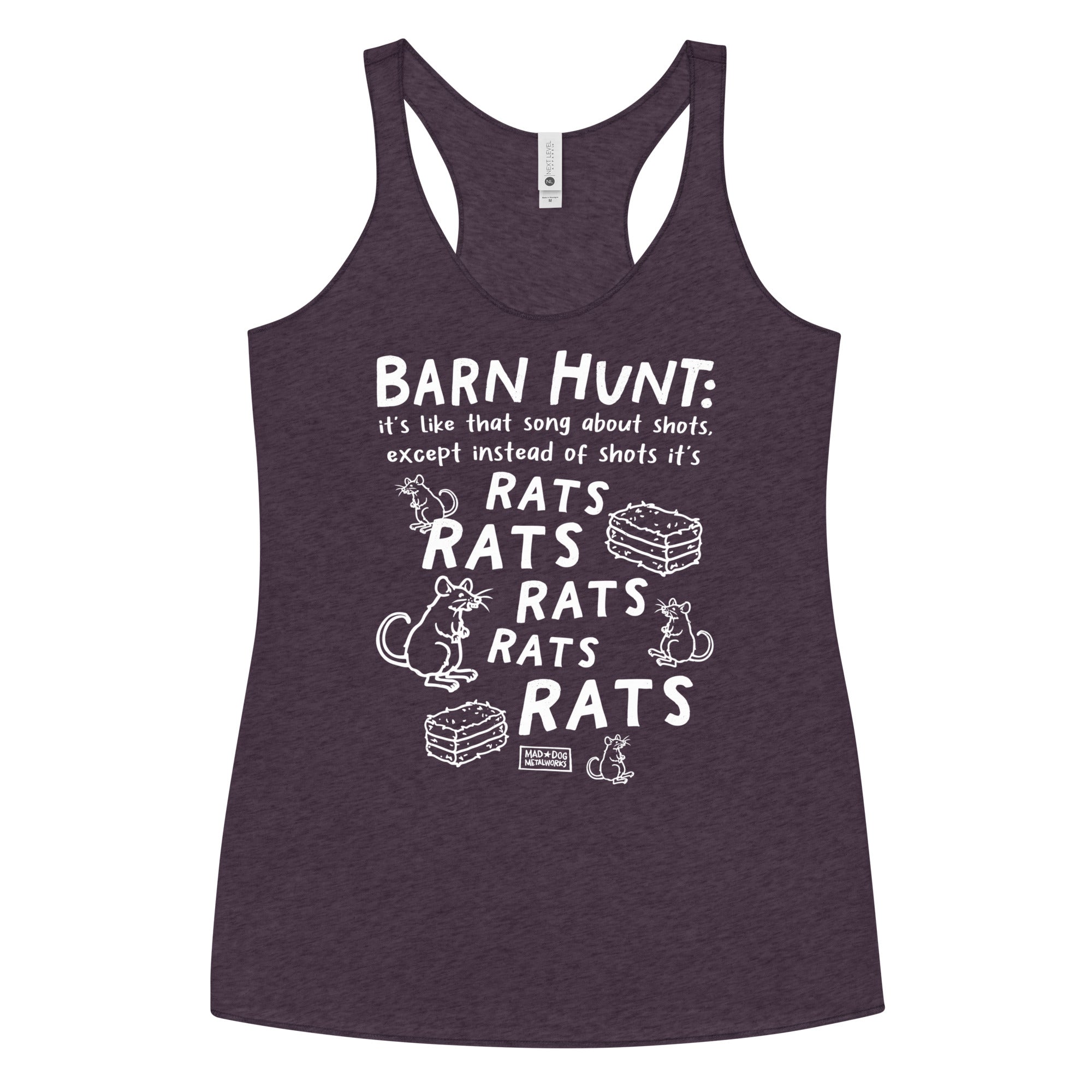 women's racerback: barn hunt