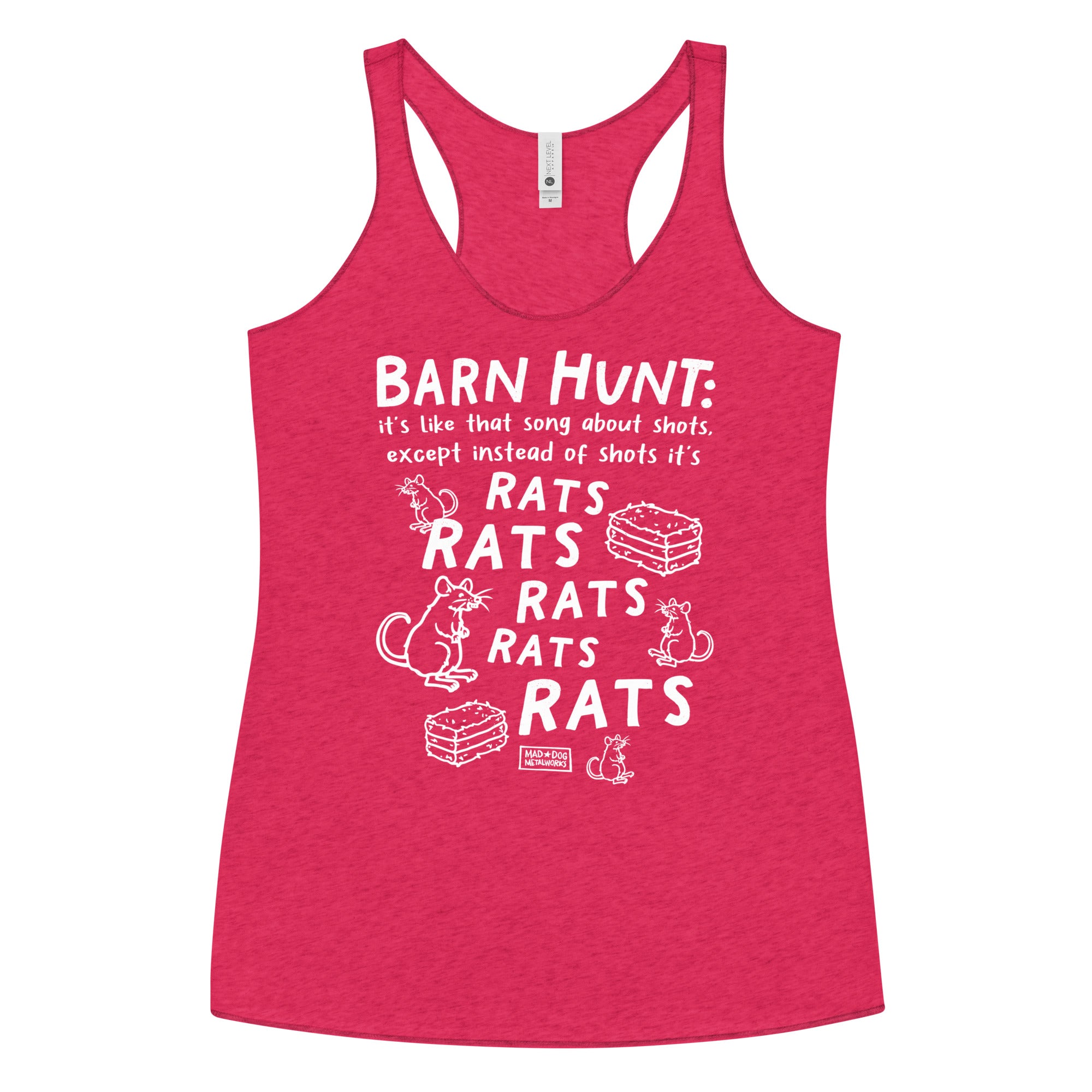 women's racerback: barn hunt