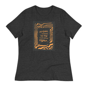 Open image in slideshow, women&#39;s relaxed fit t-shirt: stripes
